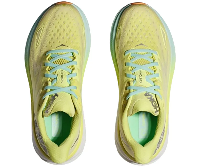Hoka One One Women's Clifton 9 Running Shoes Wide Running Shoes Citrus Glow/Sunlit Ocean-6